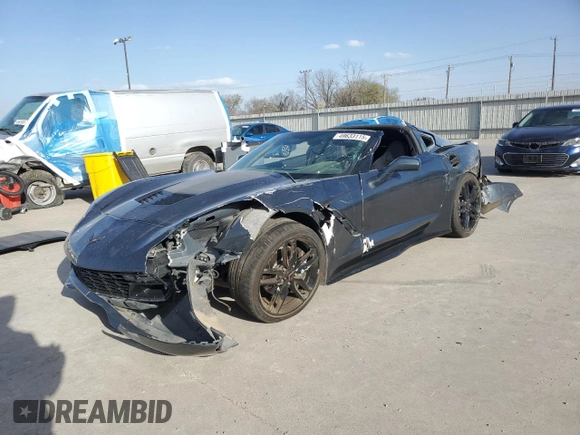 2019 Chevrolet Corvette 1LT with VIN 1G1YB2D72K5110644, listed as a Copart auction lot 49633115 with 95,213 mi miles and Salvage title. Bid and sale history available at DreamBid. Image 1.