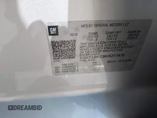 2019 GMC Yukon SLT with VIN 1GKS1BKC5KR277478, listed as a IAAI auction lot 41632624 with 86,770 mi miles. Bid and sale history available at carsss.com. Image 9.