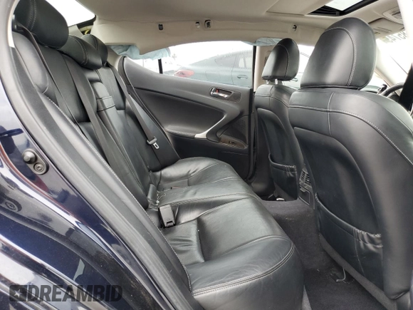 2010 Lexus IS 250 with VIN JTHBF5C21A5111287, listed as a Copart auction lot 53585745 with 158,516 mi miles and Salvage title. Bid and sale history available at DreamBid. Image 10.