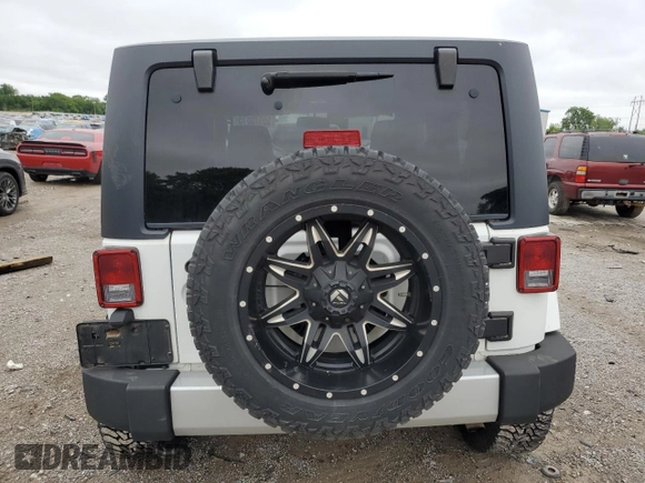 2013 Jeep Wrangler Sahara with VIN 1C4AJWBGXDL579341, listed as a Copart auction lot 55970815 with 105,961 mi miles and Salvage title. Bid and sale history available at DreamBid. Image 6.