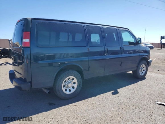 2010 Chevrolet Express Passenger LS with VIN 1GNUGBD41A1161725, listed as a Copart auction lot 76292724 with 99,850 mi miles and Salvage Title. Bid and sale history available at carsss.com. Image 3.