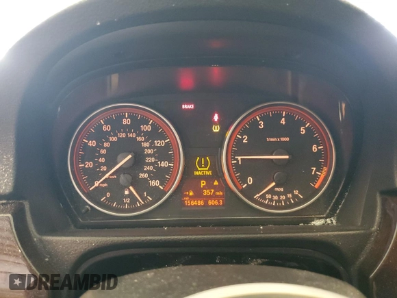2011 BMW 3 Series 328i xDrive with VIN WBAPK5G55BNN30197, listed as a Copart auction lot 55297345 with 156,486 mi miles and Salvage Title. Bid and sale history available at carsss.com. Image 9.