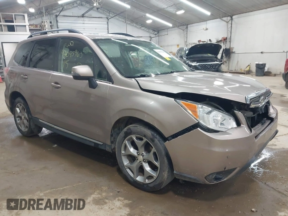 2015 Subaru Forester Touring with VIN JF2SJAUC6FH455446, listed as a IAAI auction lot 42095963 with 152,545 mi miles and . Bid and sale history available at DreamBid. Image 1.