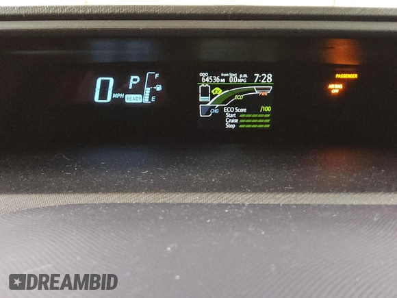 2016 Toyota Prius One with VIN JTDKDTB39G1122592, listed as a Copart auction lot 53493705 with 64,536 mi miles and Clean Title. Bid and sale history available at DreamBid. Image 9.