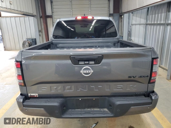 2023 Nissan Frontier SV with VIN 1N6ED1EK9PN607356, listed as a Copart auction lot 64363254 with 15,065 mi miles and Salvage Title. Bid and sale history available at carsss.com. Image 6.