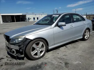2011 Mercedes-Benz C with VIN WDDGF5EB2BR174774, listed as a Copart auction lot 52709625 with 124,781 mi miles and Salvage Title. Bid and sale history available at carsss.com. Image 1.