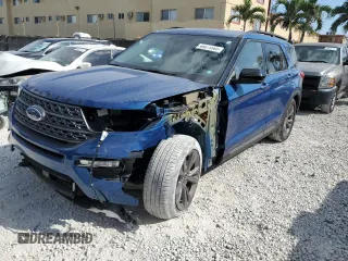 2022 Ford Explorer XLT with VIN 1FMSK7DH3NGC39399, listed as a Copart auction lot 48873565 with 3,262 mi miles and Salvage Title. Bid and sale history available at carsss.com. Image 1.
