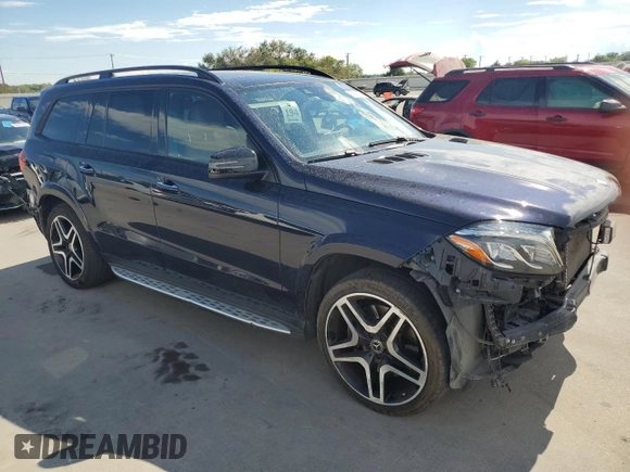 2018 Mercedes-Benz GLS 550 with VIN 4JGDF7DEXJB076566, listed as a Copart auction lot 68978794 with 59,937 mi miles and Salvage Title. Bid and sale history available at DreamBid. Image 4.