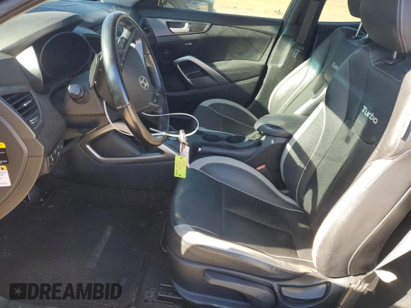 2015 Hyundai Veloster Turbo with VIN KMHTC6AEXFU249159, listed as a Copart auction lot 42161855 with 137,747 mi miles and Salvage title. Bid and sale history available at DreamBid. Image 7.