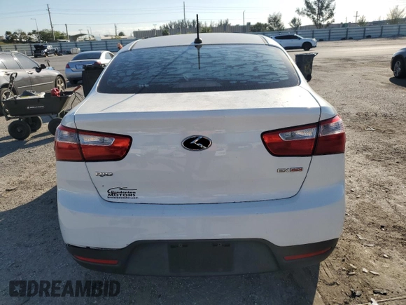 2014 Kia Rio EX with VIN KNADN4A36E6317284, listed as a Copart auction lot 44206814 with 125,145 mi miles and Clean Title. Bid and sale history available at DreamBid. Image 6.