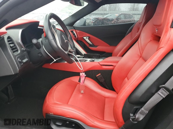 2017 Chevrolet Corvette Z06 3LZ with VIN 1G1YU2D6XH5600159, listed as a Copart auction lot 50364985 with 15,637 mi miles and Salvage Title. Bid and sale history available at carsss.com. Image 7.