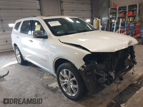 2017 Dodge Durango Citadel with VIN 1C4RDJEGXHC652853, listed as a IAAI auction lot 41631921 with 110,427 mi miles and . Bid and sale history available at carsss.com. Image 1.