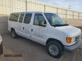 2005 Ford Econoline Passenger XL with VIN 1FMRE11L75HA12481, listed as a Copart auction lot 50769075 with 260,238 mi miles and Salvage title. Bid and sale history available at DreamBid. Image 4.