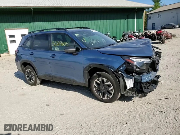 2025 Subaru Forester Premium with VIN JF2SLDDC9SH471002, listed as a Copart auction lot 56819605 with 3,711 mi miles and Salvage title. Bid and sale history available at DreamBid. Image 15.