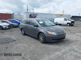 2013 Honda Odyssey EX-L with VIN 5FNRL5H63DB034963, listed as a IAAI auction lot 41921431 with 163,609 mi miles and . Bid and sale history available at DreamBid. Image 1.