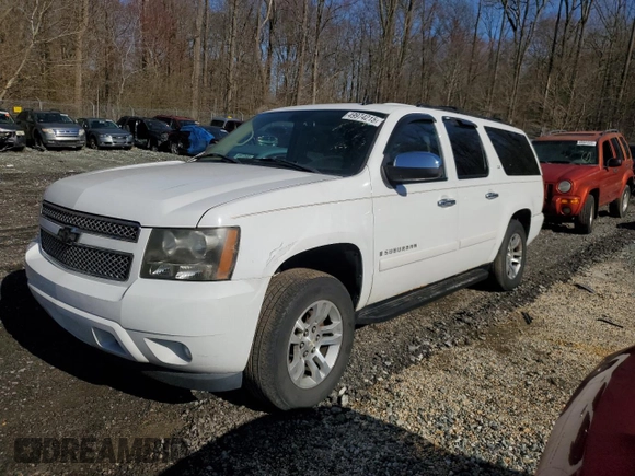 2008 Chevrolet Suburban LT w/3LT with VIN 3GNFK16328G163677, listed as a Copart auction lot 49974215 with 153,741 mi miles and Salvage Title. Bid and sale history available at carsss.com. Image 1.
