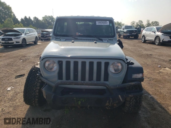2023 Jeep Wrangler Willys with VIN 1C4HJXDG9PW615072, listed as a Copart auction lot 59606805 with 72,969 mi miles and Salvage title. Bid and sale history available at DreamBid. Image 5.