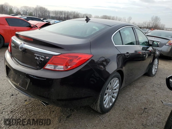 2011 Buick Regal CXL Turbo TO2 with VIN W04GW5EV2B1141688, listed as a Copart auction lot 38987004 with 30,101 mi miles and Salvage Title. Bid and sale history available at DreamBid. Image 3.