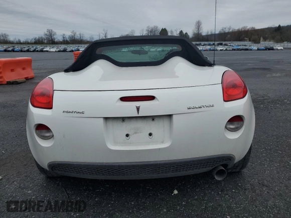 2006 Pontiac Solstice z VIN 1G2MB33B56Y106095, wystawiony jako Copart lot #52068765 z przebiegiem Nie podano mil oraz Szkoda całkowita • Salvage title. Historia ofert i sprzedaży dostępna na DreamBid. Obrazek 6.