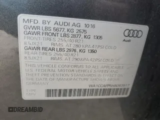 2017 Audi SQ5 Premium Plus with VIN WA1CCAFP5HA063917, listed as a Copart auction lot 48882755 with 104,669 mi miles and Salvage Title. Bid and sale history available at carsss.com. Image 15.