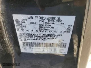 2006 Ford Escape Limited with VIN 1FMCU04176KB57277, listed as a Copart auction lot 75175174 with 0 mi miles and Salvage Title. Bid and sale history available at carsss.com. Image 15.