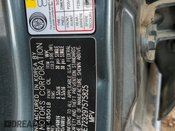 2009 Kia Sportage LX with VIN KNDJE723297575825, listed as a Copart auction lot 51069125 with 95,178 mi miles and Salvage Title. Bid and sale history available at carsss.com. Image 16.