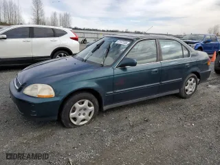 1998 Honda Civic EX with VIN 1HGEJ8644WL044510, listed as a Copart auction lot 47137135 with 163,796 mi miles and Salvage Title. Bid and sale history available at carsss.com. Image 1.