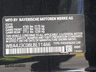2020 BMW 4 Series 430i xDrive z VIN WBA4J3C08LBL11466, wystawiony jako IAAI lot #42253559 z przebiegiem 26 838 mil mil oraz . Historia ofert i sprzedaży dostępna na DreamBid. Obrazek 9.