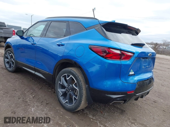 2021 Chevrolet Blazer RS with VIN 3GNKBERS7MS533053, listed as a IAAI auction lot 41931579 with 65,053 mi miles and . Bid and sale history available at DreamBid. Image 3.