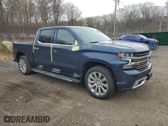 2022 Chevrolet Silverado 1500 High Country with VIN 3GCUYHETXNG204805, listed as a Copart auction lot 51079595 with 41,706 mi miles and Salvage Title. Bid and sale history available at carsss.com. Image 4.