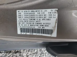 2006 Honda CR-V LX with VIN JHLRD78586C005185, listed as a IAAI auction lot 41976444 with 175,357 mi miles and . Bid and sale history available at carsss.com. Image 9.