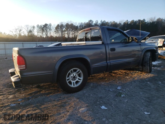 2002 Dodge Dakota with VIN 1B7FL16X52S557179, listed as a Copart auction lot 42221125 with 176,537 mi miles and Salvage Title. Bid and sale history available at carsss.com. Image 3.