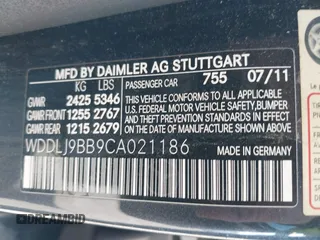 2012 Mercedes-Benz CLS 550 with VIN WDDLJ9BB9CA021186, listed as a IAAI auction lot 41388368 with 115,575 mi miles and . Bid and sale history available at DreamBid. Image 9.