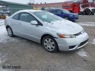 2007 Honda Civic Cpe LX with VIN 2HGFG12627H505932, listed as a IAAI auction lot 41609140 with 188,438 mi miles. Bid and sale history available at carsss.com. Image 1.