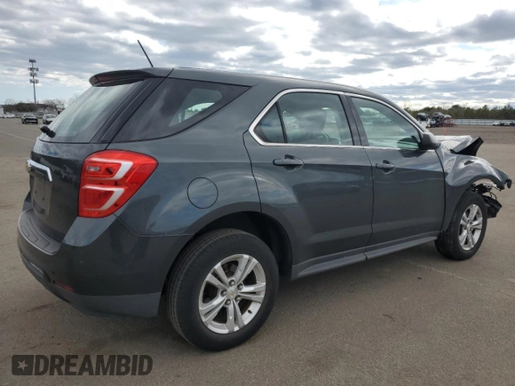 2017 Chevrolet Equinox LS with VIN 2GNALBEK0H1585543, listed as a Copart auction lot 52783925 with 50,560 mi miles and Salvage Title. Bid and sale history available at carsss.com. Image 3.