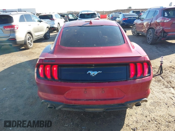 2021 Ford Mustang EcoBoost with VIN 1FA6P8TH8M5129026, listed as a IAAI auction lot 41451125 with 52,018 mi miles. Bid and sale history available at carsss.com. Image 16.