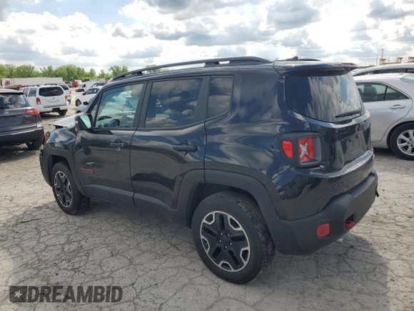 2017 Jeep Renegade Trailhawk z VIN ZACCJBCB3HPG30622, wystawiony jako Copart lot #55051675 z przebiegiem 82 478 mil mil oraz Szkoda całkowita • Salvage title. Historia ofert i sprzedaży dostępna na DreamBid. Obrazek 2.