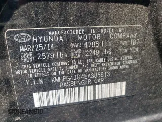 2014 Hyundai Azera с VIN KMHFG4JG4EA385813, выставлен на аукционе Copart как лот 54868975 с пробегом 177 059 миль миль и Списание • Salvage title. История ставок и продаж доступна на DreamBid. Изображение 12.