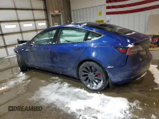 2021 Tesla Model 3 Performance with VIN 5YJ3E1EC2MF985030, listed as a Copart auction lot 44117565 with Not Provided miles and Salvage Title. Bid and sale history available at DreamBid. Image 2.