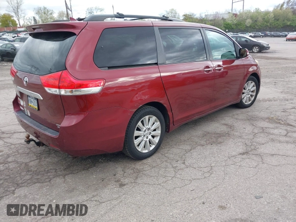 2013 Toyota Sienna XLE with VIN 5TDDK3DC1DS052600, listed as a IAAI auction lot 42055747 with 187,615 mi miles and . Bid and sale history available at DreamBid. Image 4.
