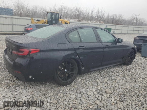 2023 BMW 5 Series 530i xDrive with VIN WBA13BJ0XPWY20712, listed as a Copart auction lot 86109994 with 9,489 mi miles and Salvage Title. Bid and sale history available at DreamBid. Image 3.