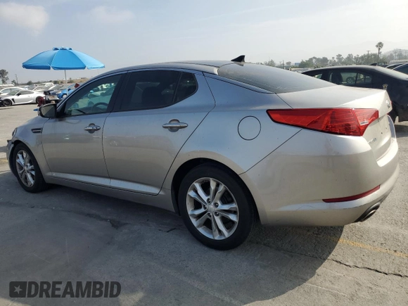 2013 Kia Optima EX with VIN 5XXGN4A78DG181677, listed as a Copart auction lot 61037675 with 125,600 mi miles and Salvage title. Bid and sale history available at DreamBid. Image 2.