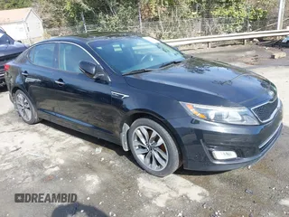 2015 Kia Optima SX Turbo with VIN 5XXGR4A67FG407786, listed as a IAAI auction lot 41606324 with 194,837 mi miles. Bid and sale history available at carsss.com. Image 1.