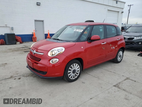 2014 FIAT 500L Easy with VIN ZFBCFABH3EZ019426, listed as a Copart auction lot 86771374 with 97,550 mi miles and Salvage Title. Bid and sale history available at carsss.com. Image 1.