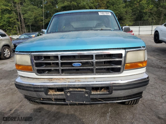 1995 Ford Bronco Custom with VIN 1FMEU15H6SLA81758, listed as a Copart auction lot 74821064 with 0 mi miles and Salvage Title. Bid and sale history available at carsss.com. Image 5.