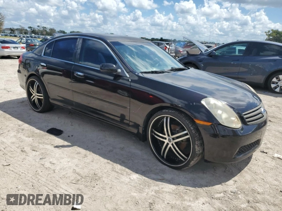 2006 Infiniti G35 with VIN JNKCV51E56M522466, listed as a Copart auction lot 69492274 with Not Provided miles and Clean Title. Bid and sale history available at DreamBid. Image 4.