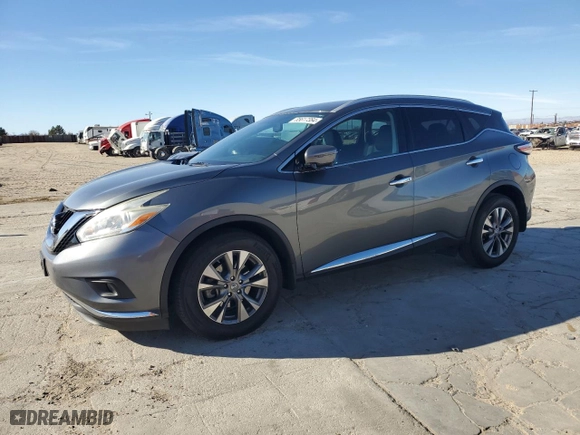 2017 Nissan Murano SV with VIN 5N1AZ2MG0HN135101, listed as a Copart auction lot 85617384 with 91,167 mi miles and Salvage Title. Bid and sale history available at carsss.com. Image 1.