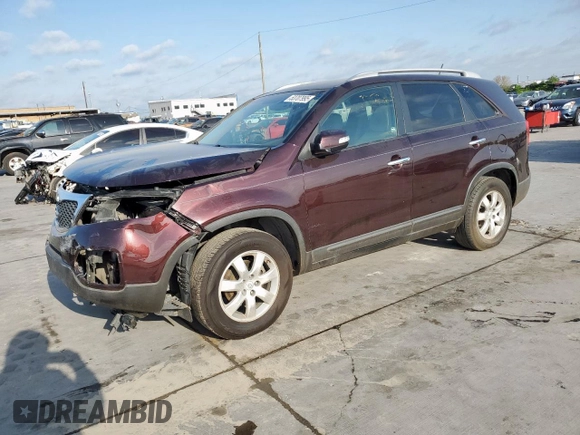 2011 Kia Sorento LX with VIN 5XYKT3A18BG126550, listed as a Copart auction lot 53707995 with 155,359 mi miles and Clean Title. Bid and sale history available at carsss.com. Image 1.