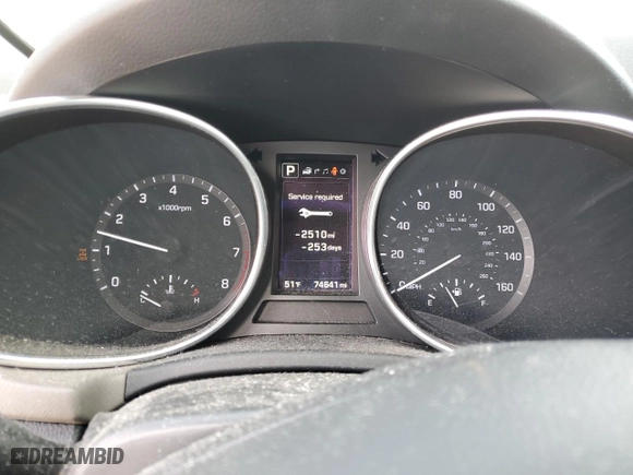 2017 Hyundai Santa Fe Limited Ultimate with VIN KM8SRDHF1HU240527, listed as a Copart auction lot 49516275 with 74,641 mi miles and Salvage Title. Bid and sale history available at carsss.com. Image 9.