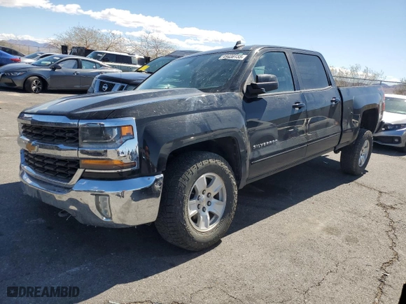 2018 Chevrolet Silverado 1500 LT with VIN 3GCUKREC4JG516524, listed as a Copart auction lot 49420155 with 143,295 mi miles and Salvage Title. Bid and sale history available at carsss.com. Image 1.